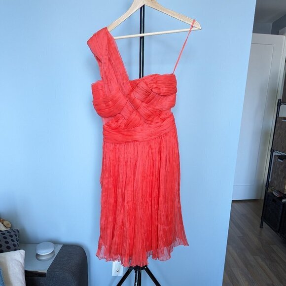NWT Catherine Deane Designer 100% Silk One Shoulder Dress - Picture 2 of 14